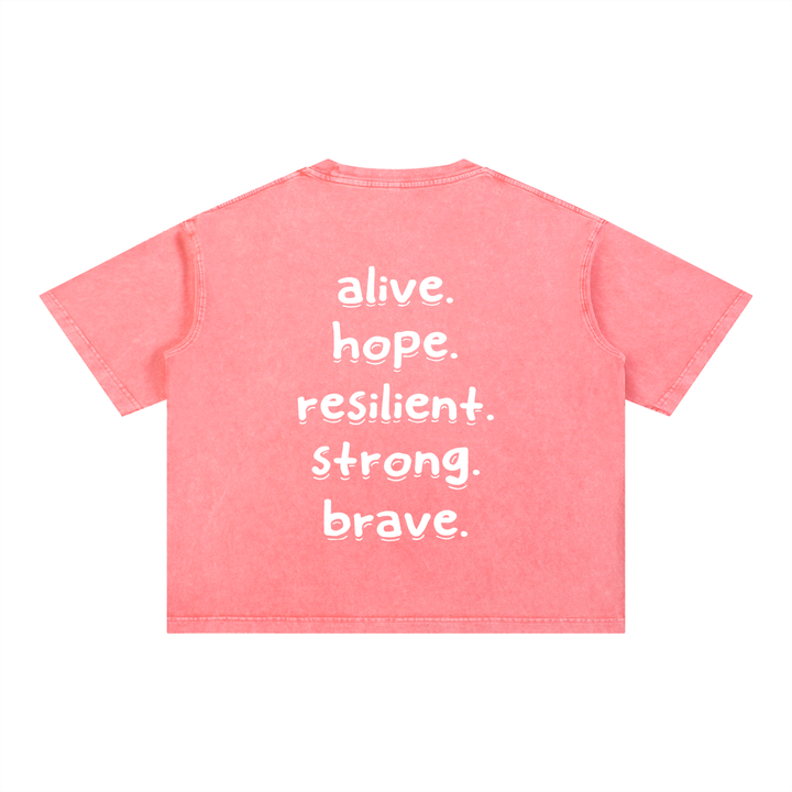 Mineral Wash Boxy Cotton T-Shirt