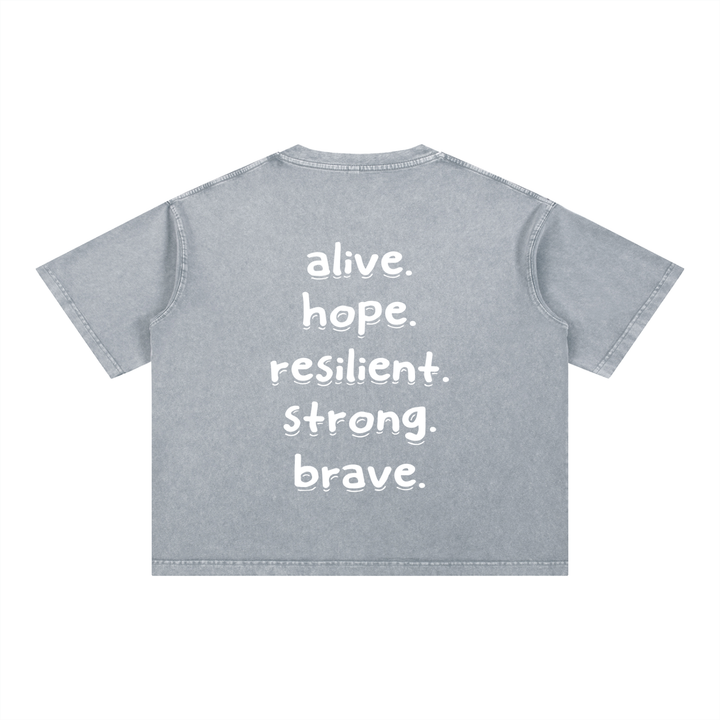 Mineral Wash Boxy Cotton T-Shirt