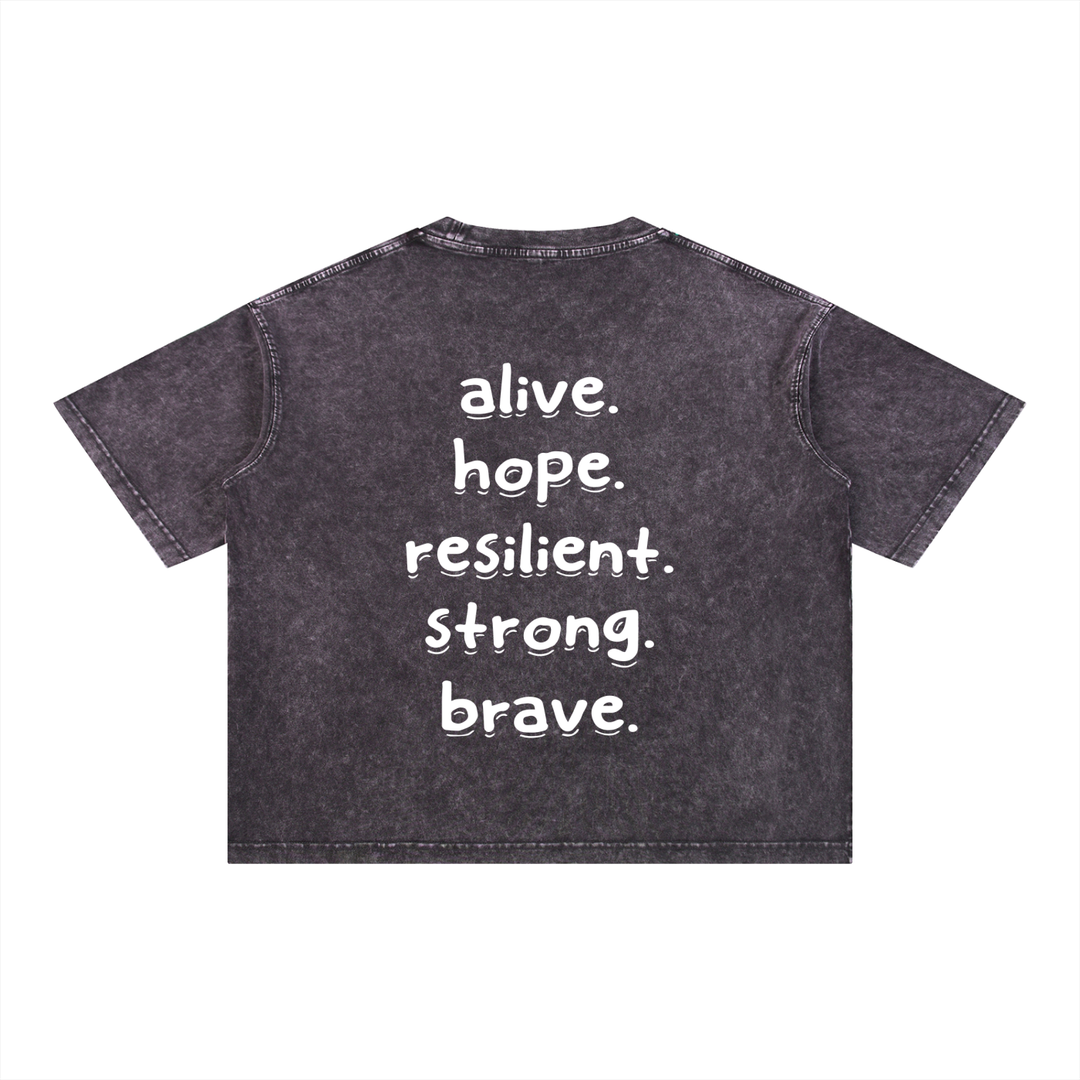 Mineral Wash Boxy Cotton T-Shirt
