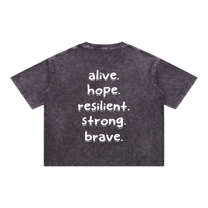 Mineral Wash Boxy Cotton T-Shirt