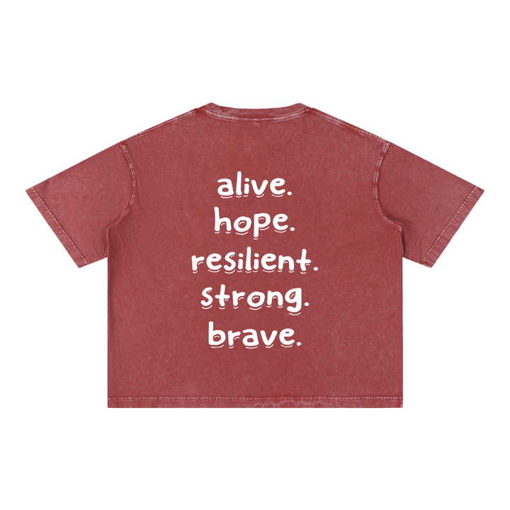 Mineral Wash Boxy Cotton T-Shirt