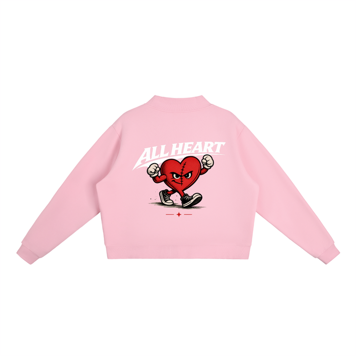 Essential Fleece Mock-Neck Crew Sweatshirt