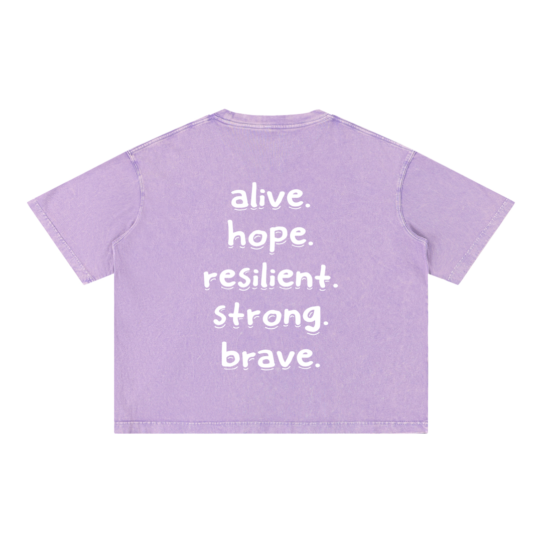 Mineral Wash Boxy Cotton T-Shirt