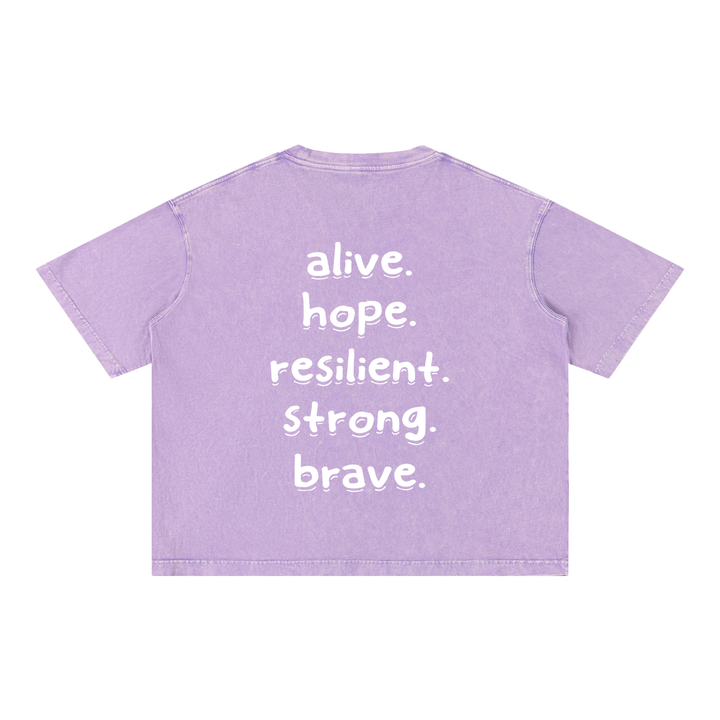 Mineral Wash Boxy Cotton T-Shirt