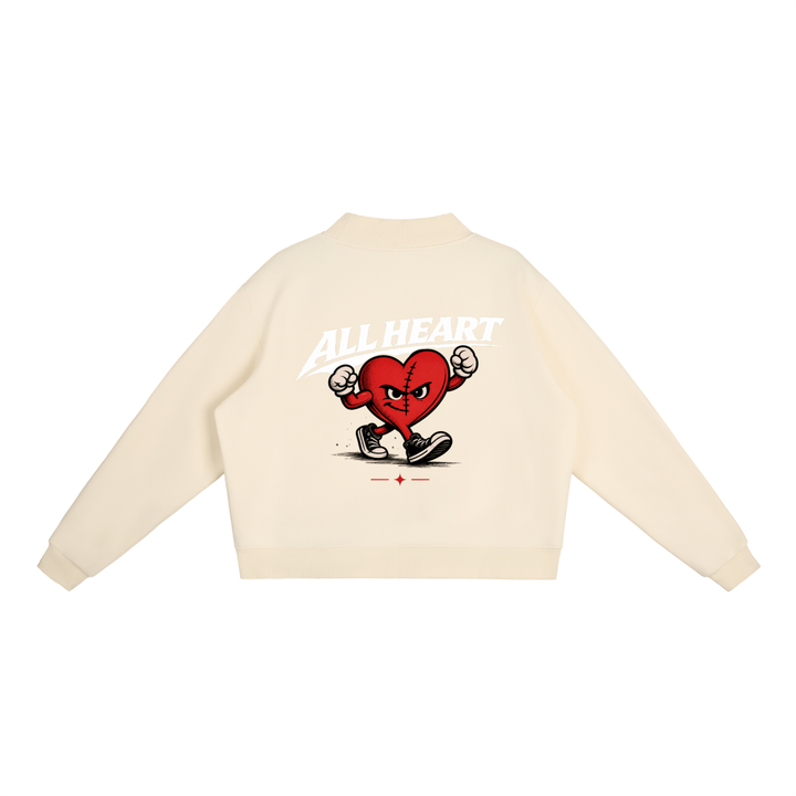 Essential Fleece Mock-Neck Crew Sweatshirt