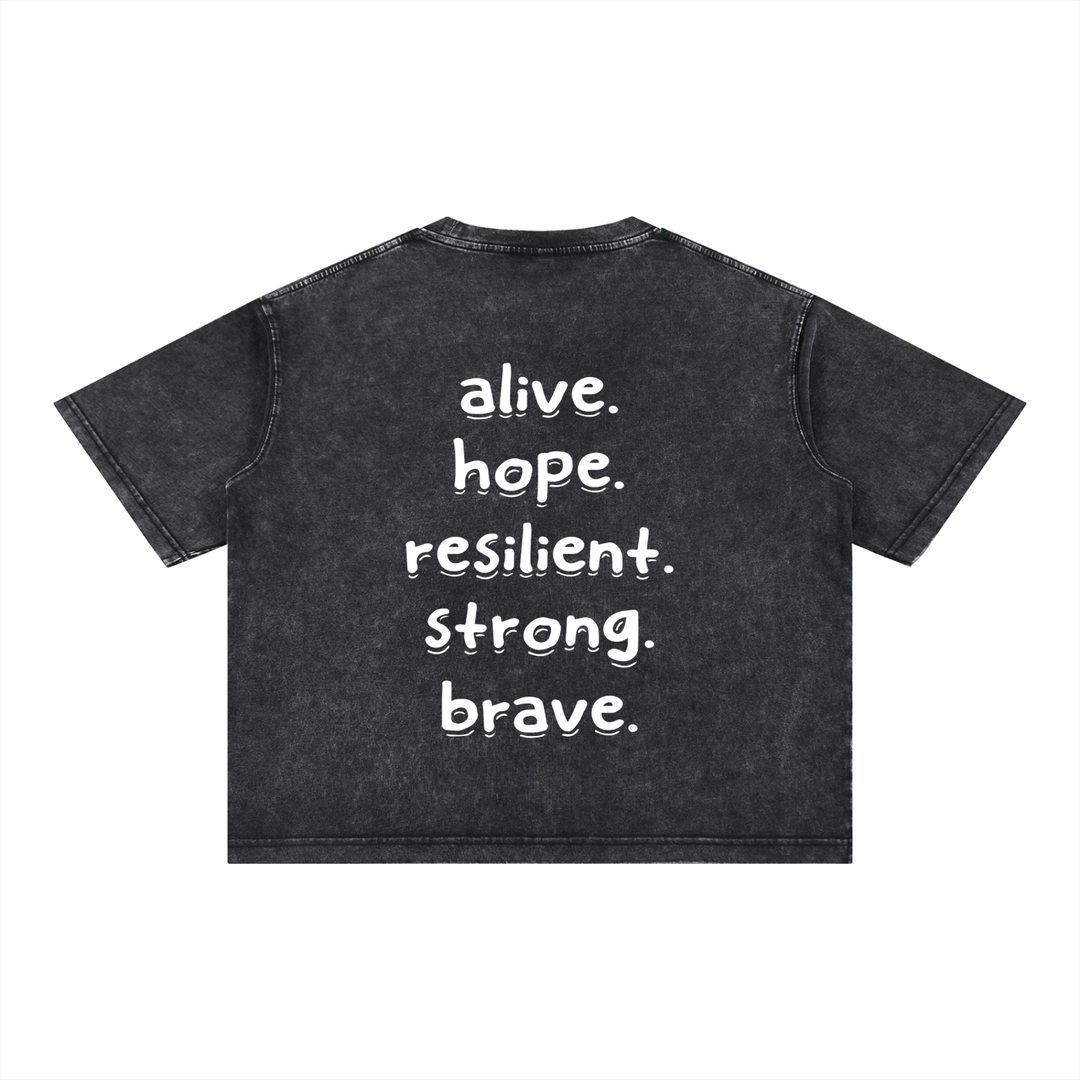 Mineral Wash Boxy Cotton T-Shirt