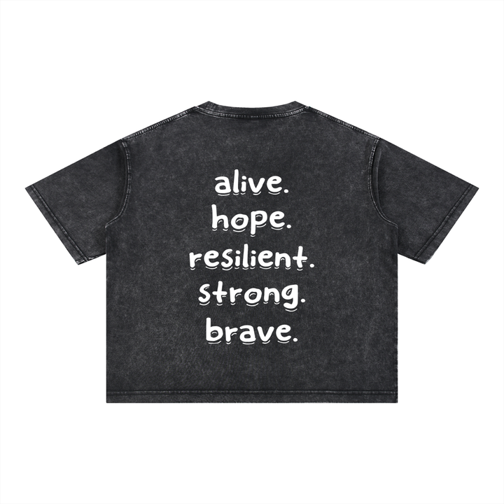 Mineral Wash Boxy Cotton T-Shirt