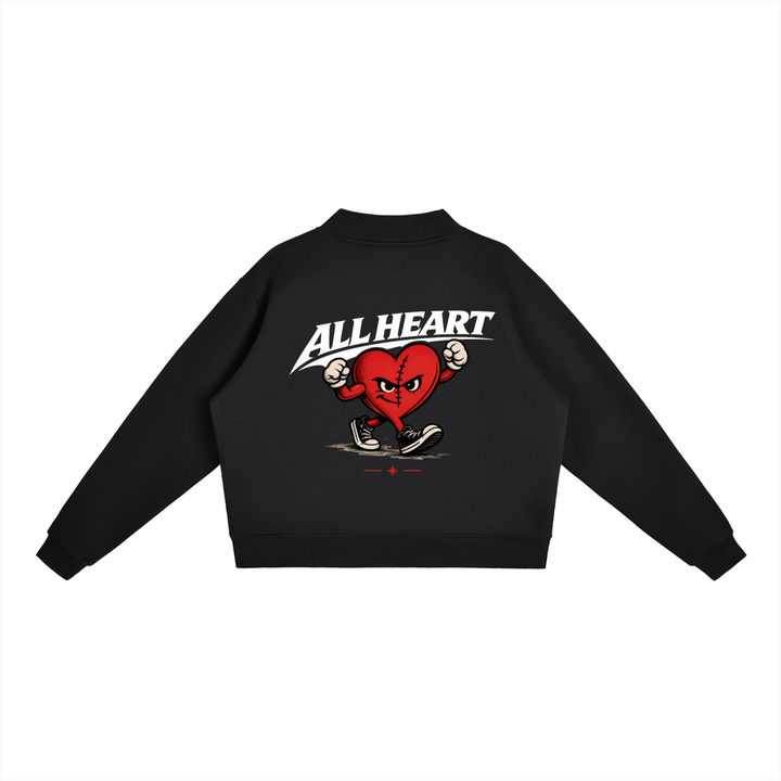 Essential Fleece Mock-Neck Crew Sweatshirt