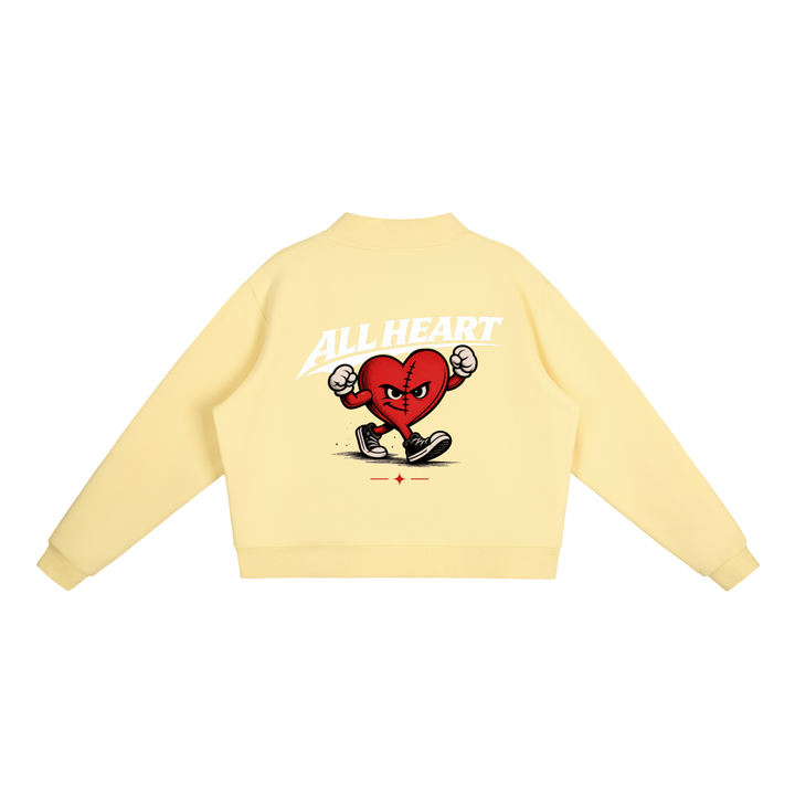 Essential Fleece Mock-Neck Crew Sweatshirt