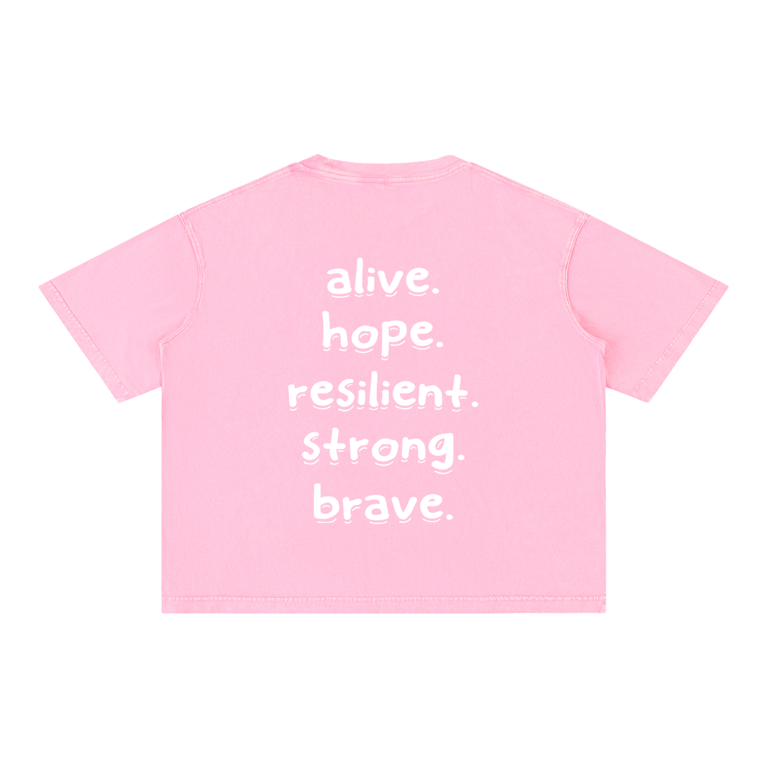 Mineral Wash Boxy Cotton T-Shirt