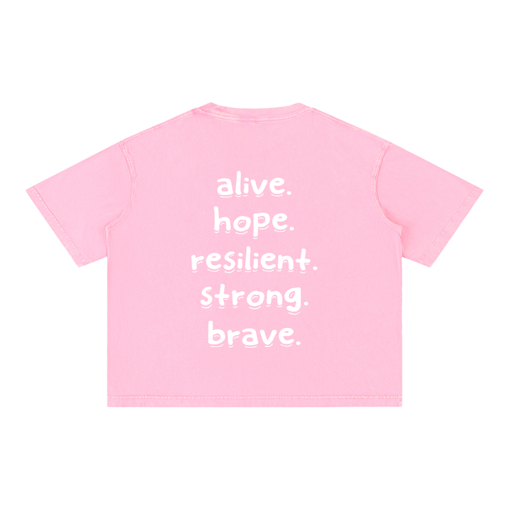 Mineral Wash Boxy Cotton T-Shirt