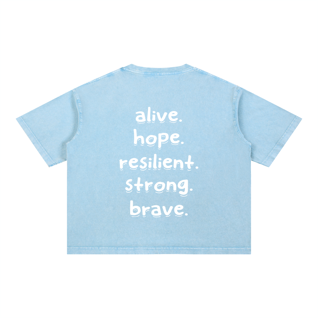 Mineral Wash Boxy Cotton T-Shirt