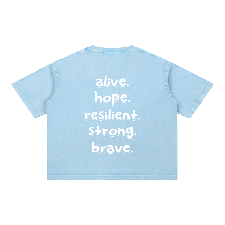 Mineral Wash Boxy Cotton T-Shirt