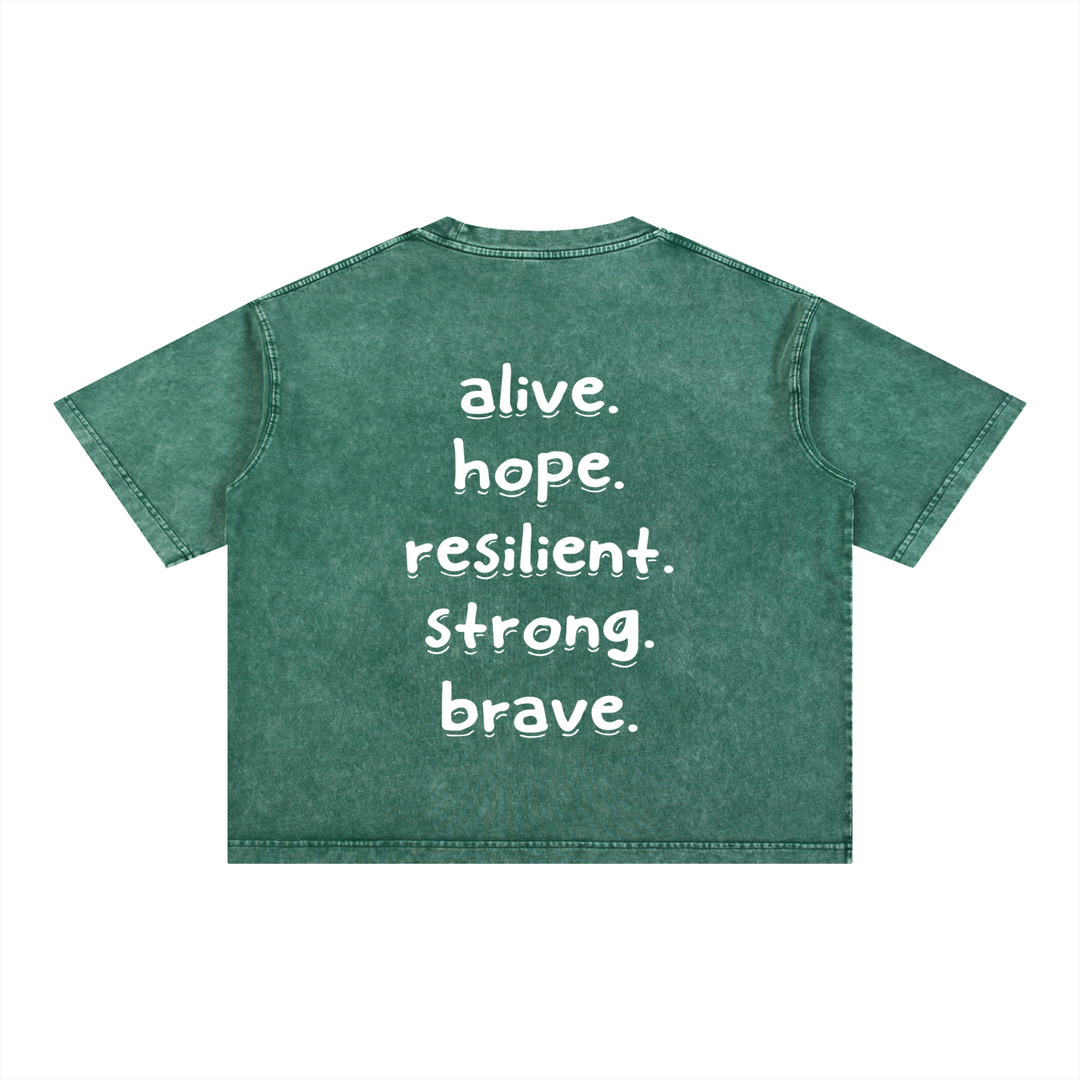 Mineral Wash Boxy Cotton T-Shirt