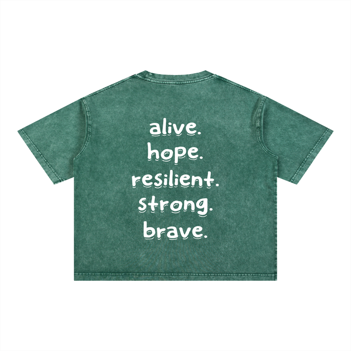 Mineral Wash Boxy Cotton T-Shirt