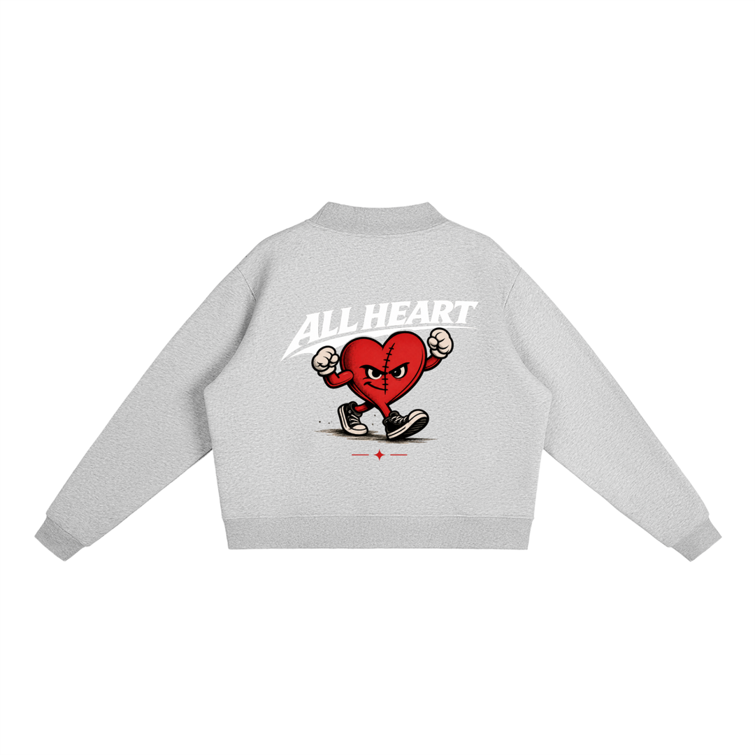 Essential Fleece Mock-Neck Crew Sweatshirt